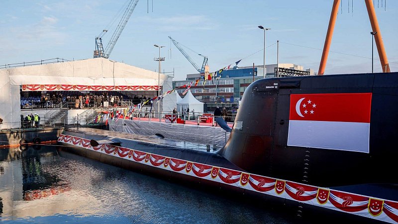 Спуск на воду двух подлодок класса "Тип-218SG" для Сингапура